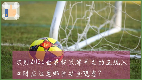识别2026世界杯买球平台的正规入口时应注意哪些安全隐患？